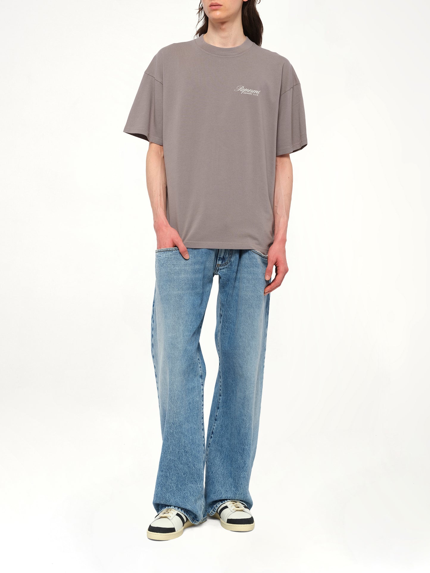 Represent Owners Club Script T-Shirt in Slate