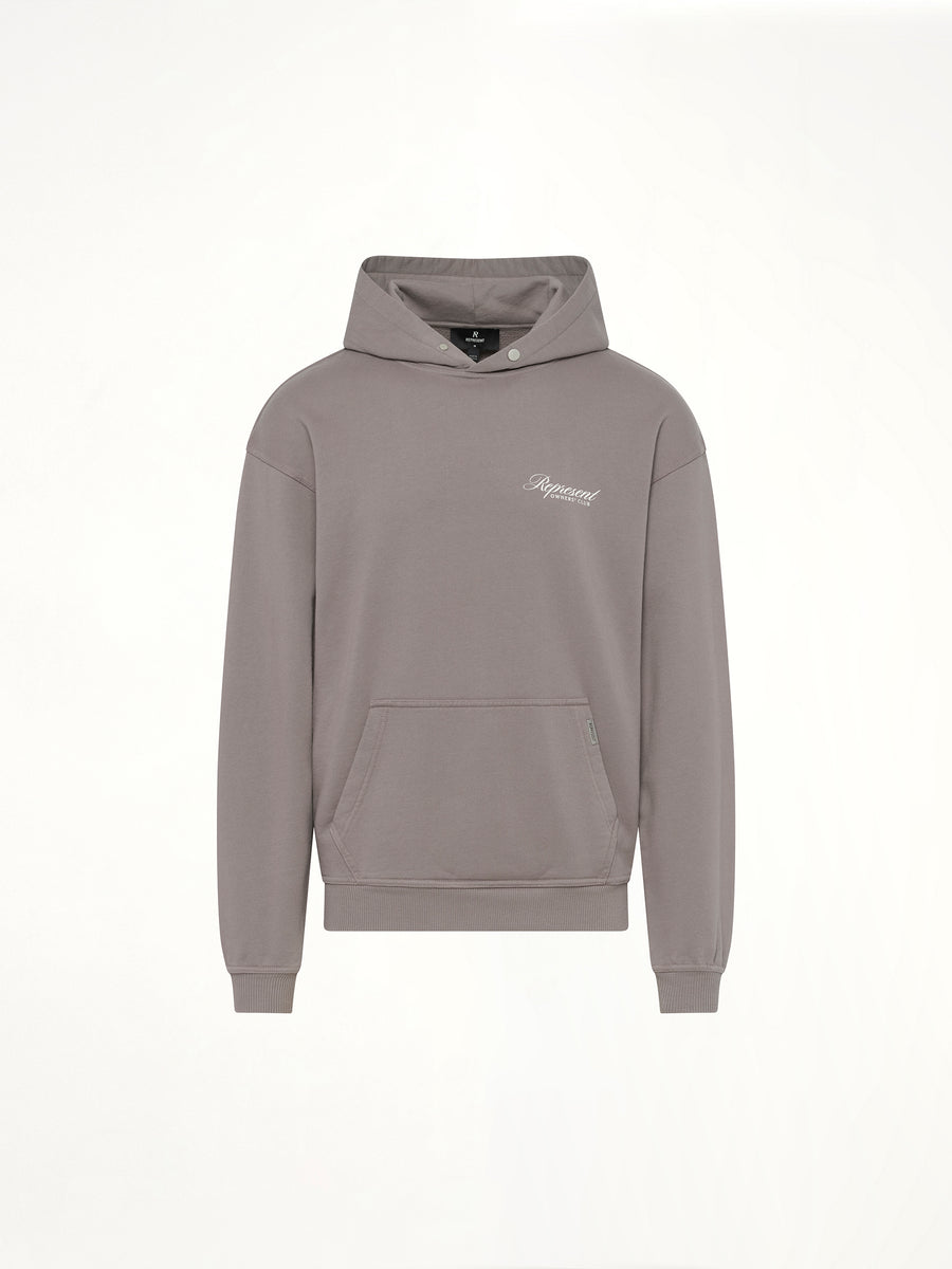 Represent Owners Club Script Hoodie in Slate