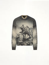 Iron Maiden Trooper Knit Sweater in Sunfade Grey