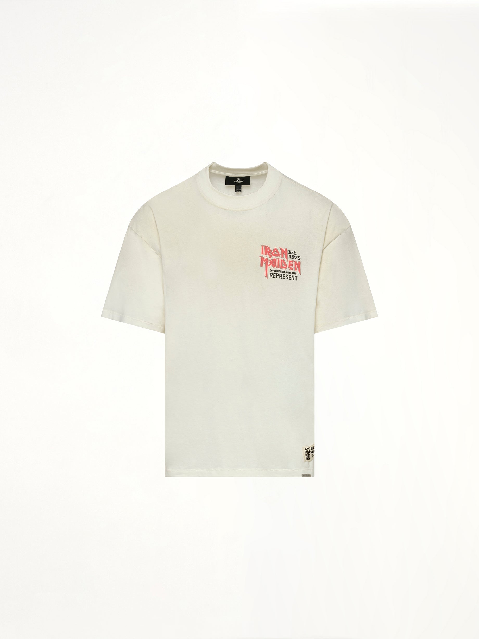 Iron Maiden Anniversary T-Shirt in Washed Ecru