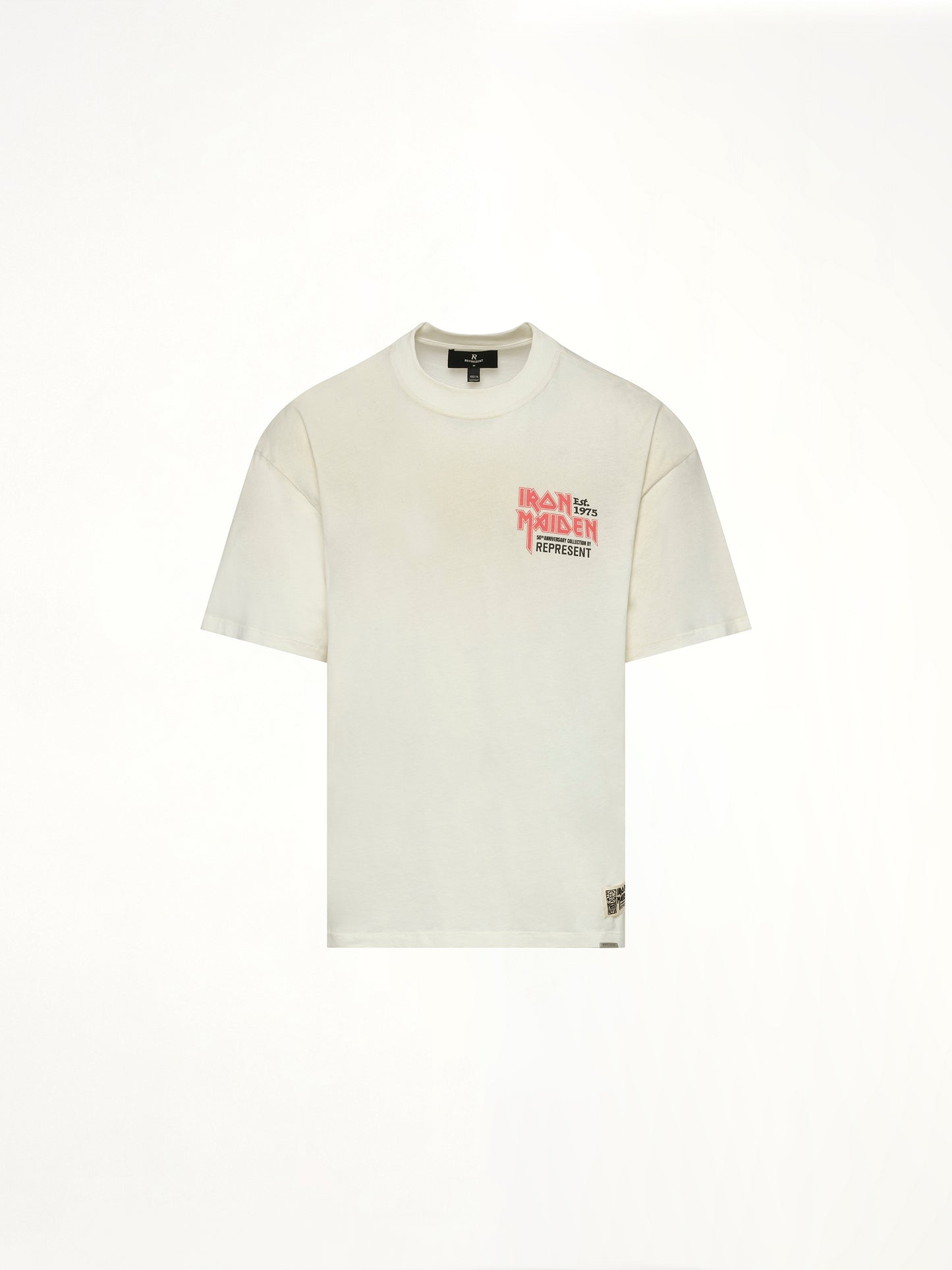Iron Maiden Anniversary T-Shirt in Washed Ecru