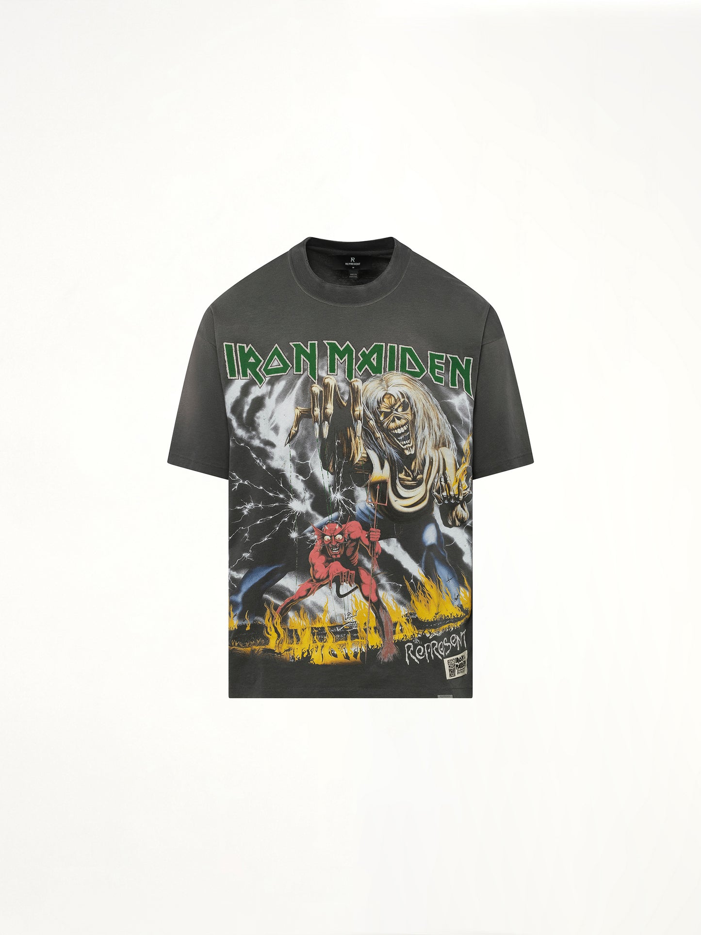 Iron Maiden Number of Beast T-Shirt in Sunfade Grey
