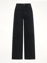 Anagram Baggy Tonal Jeans AF in Black
