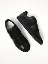 Replica Leather Sneaker in Black Top View | MAISON MARGIELA