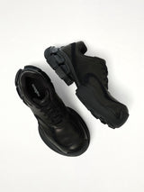 The Core Sneaker in Black Top View | REMAGINE