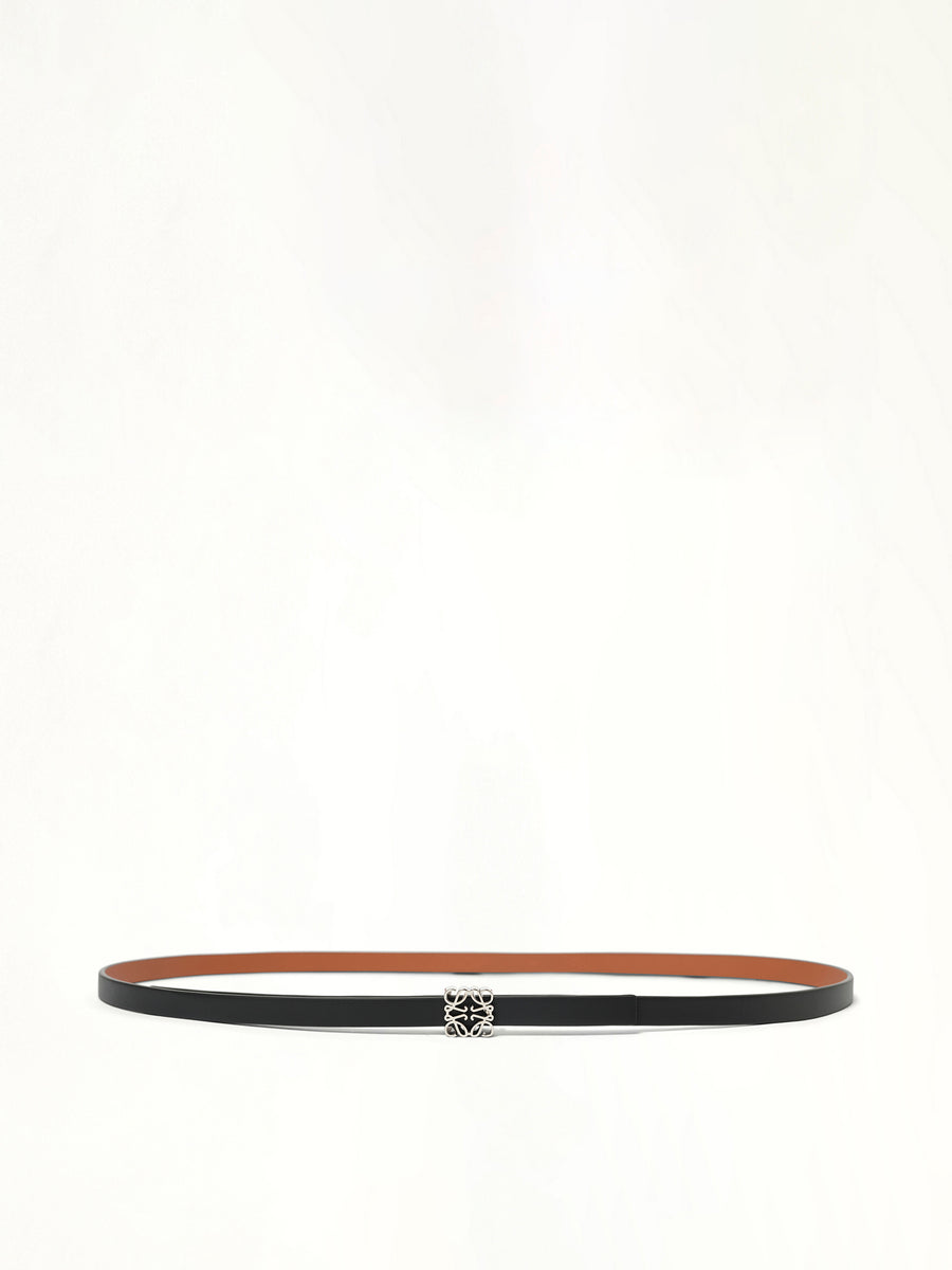 Anagram Cube Rev 1cm Belt in Black/Tan