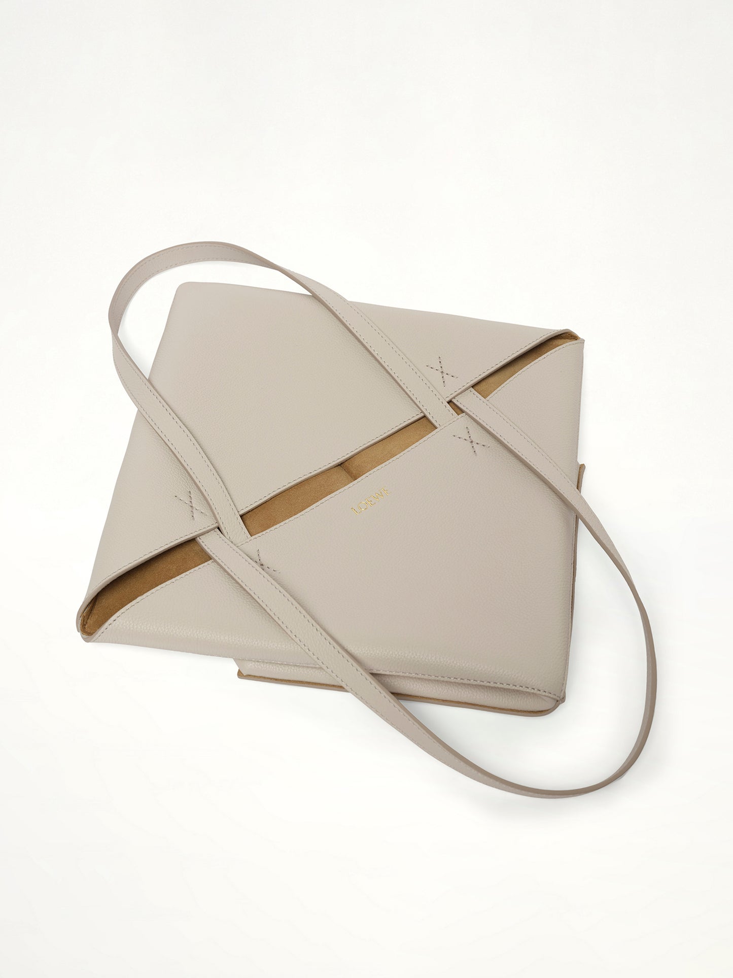 Puzzle Fold Tote Medium in Light Ghost