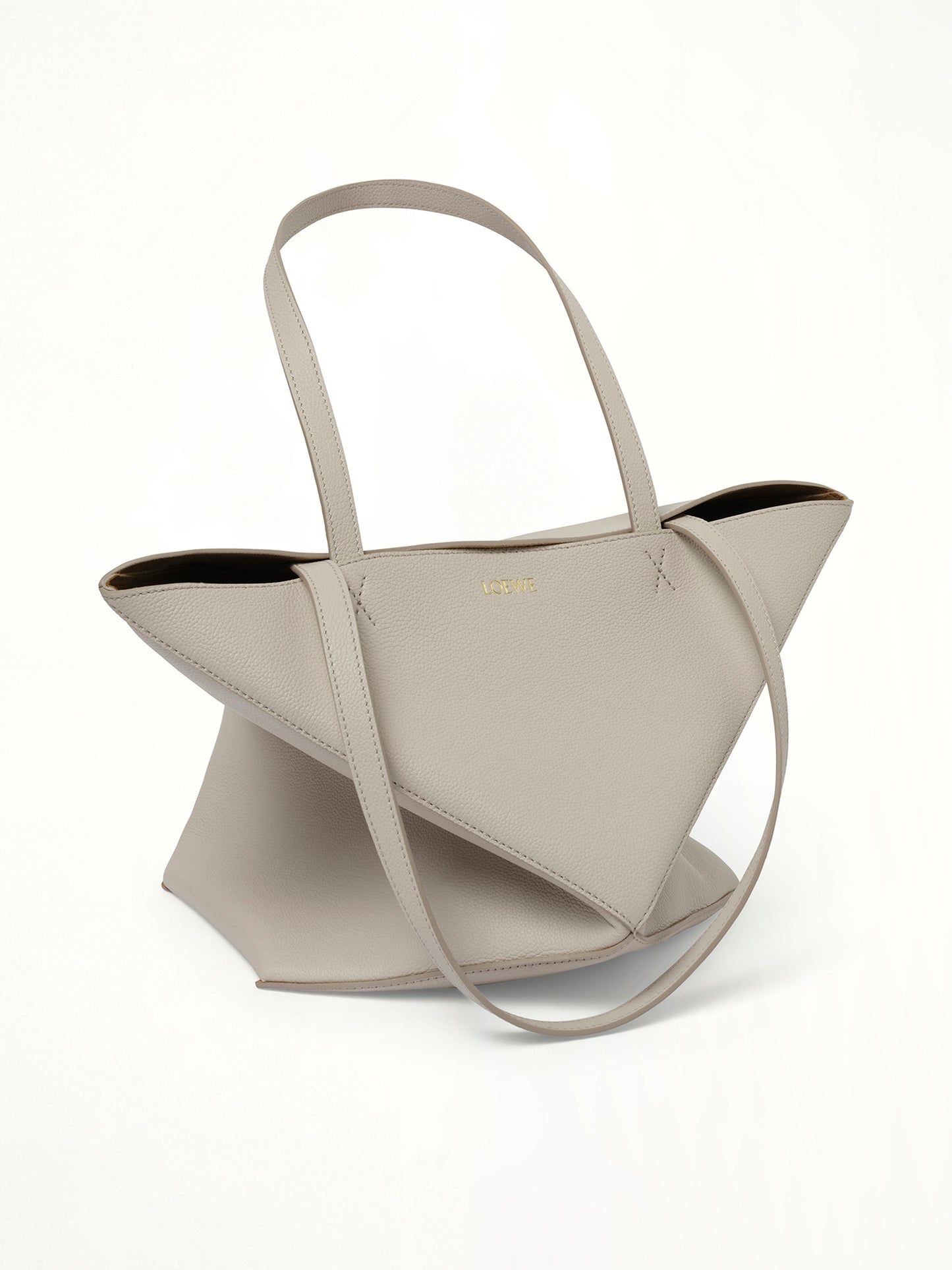 Puzzle Fold Tote Medium in Light Ghost