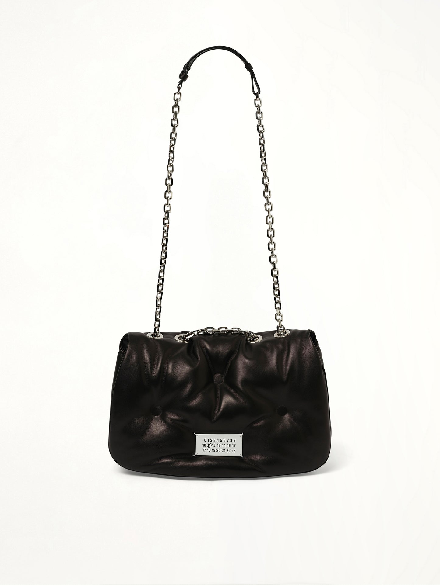 Medium Glam Slam Flap Bag in Black