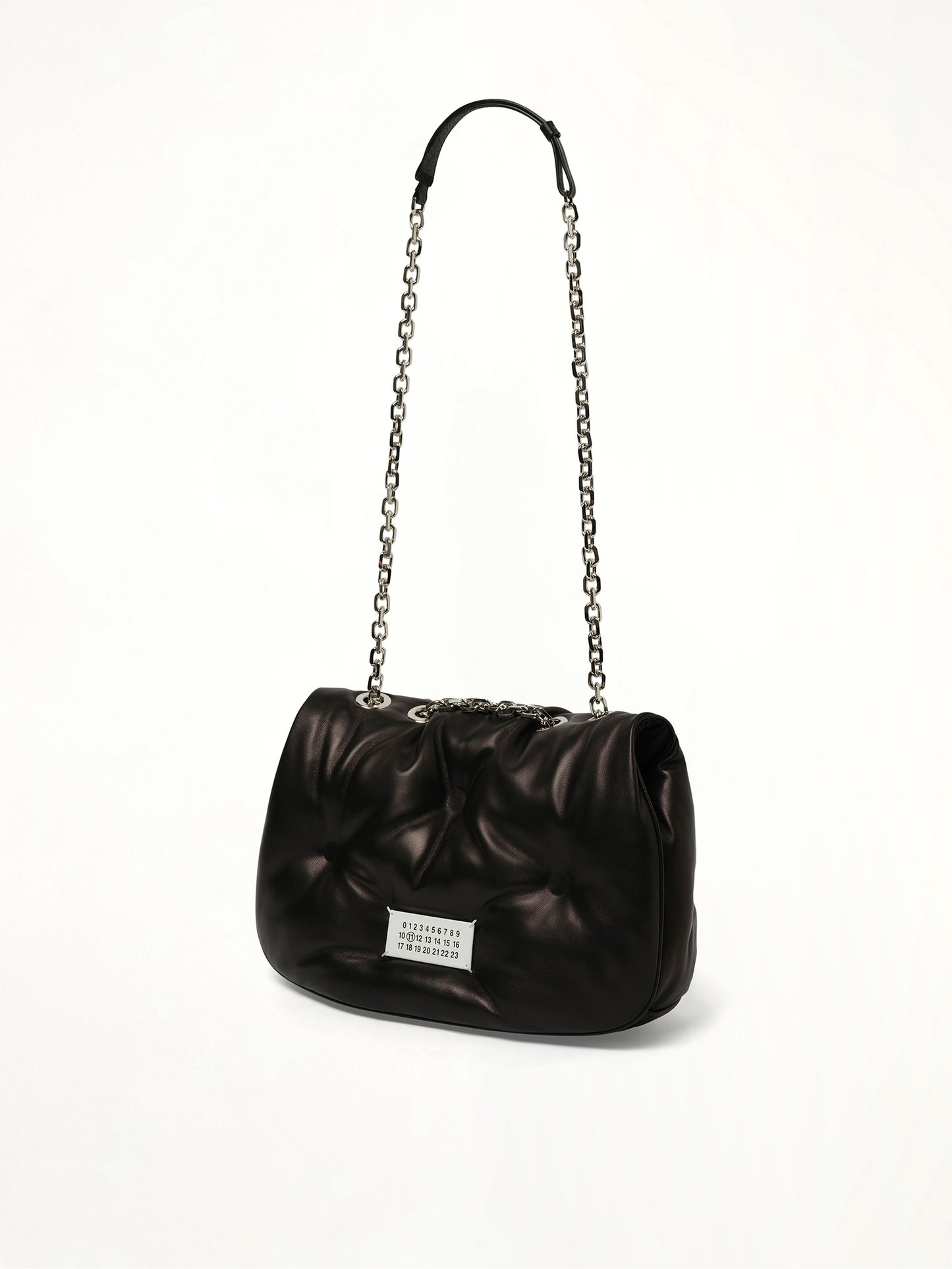 Medium Glam Slam Flap Bag in Black