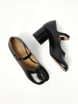 Tabi Mary Jane 6cm Heel in Black Top View | MAISON MARGIELA