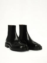 Tabi County Chelsea Boots in Black Front View | MAISON MARGIELA