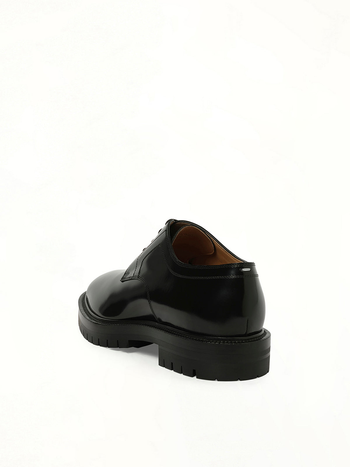 Tabi Lace-Ups Chunky Sole in Black Back View | MAISON MARGIELA