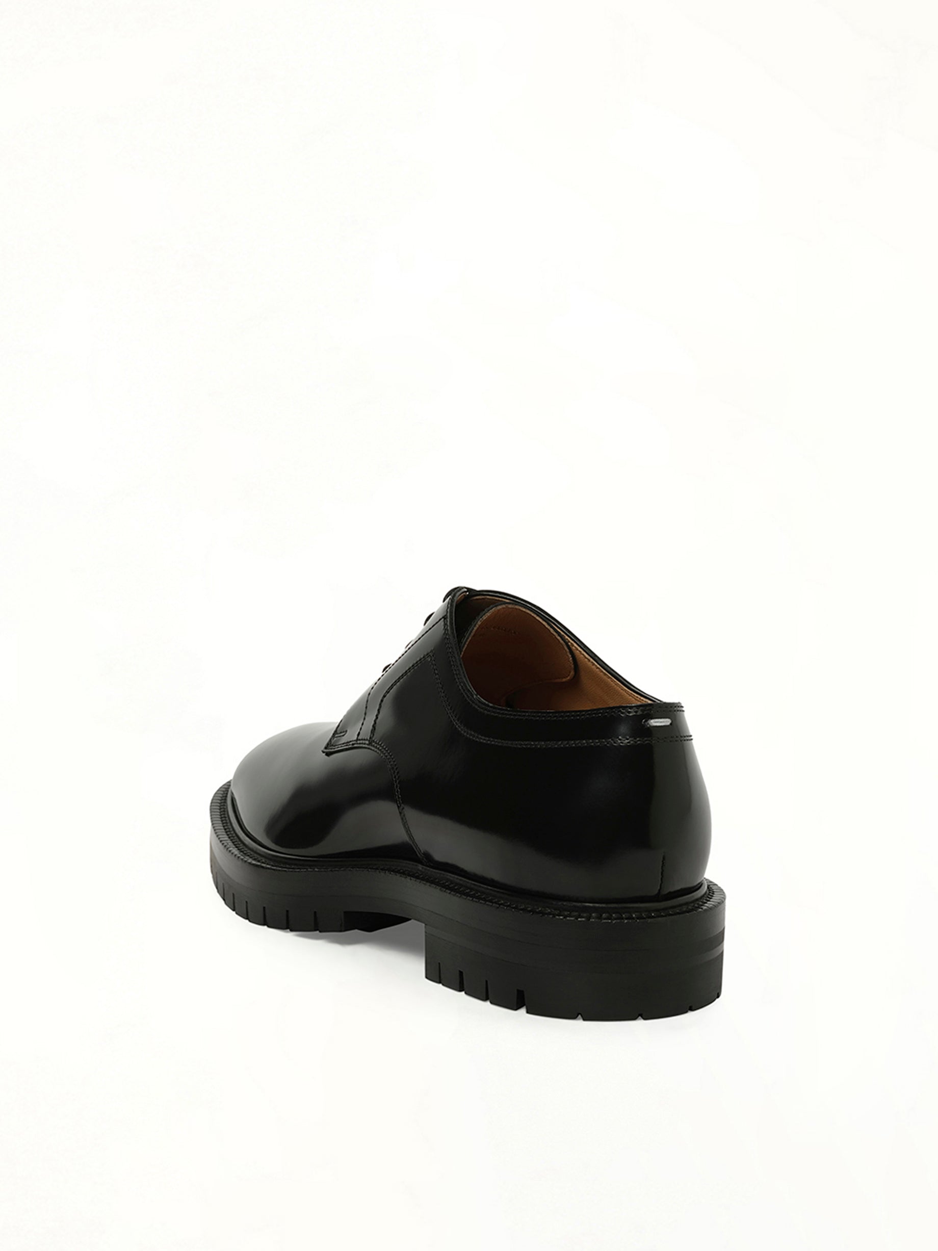 Tabi Lace-Ups Chunky Sole in Black Back View | MAISON MARGIELA