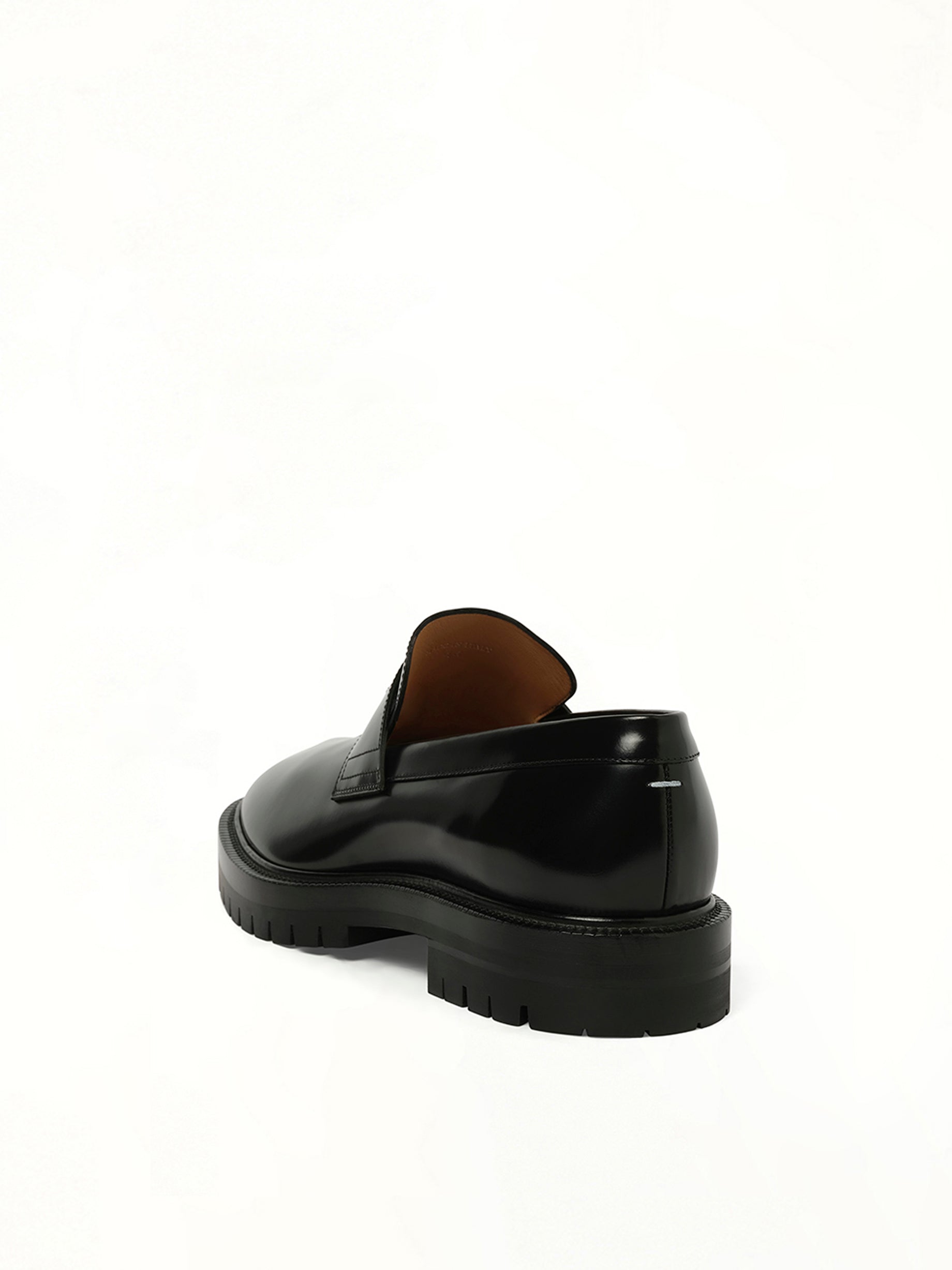 Tabi Loafers Chunky Sole in Black Back View | MAISON MARGIELA