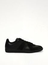 Replica Leather Sneaker in Black Side View | MAISON MARGIELA