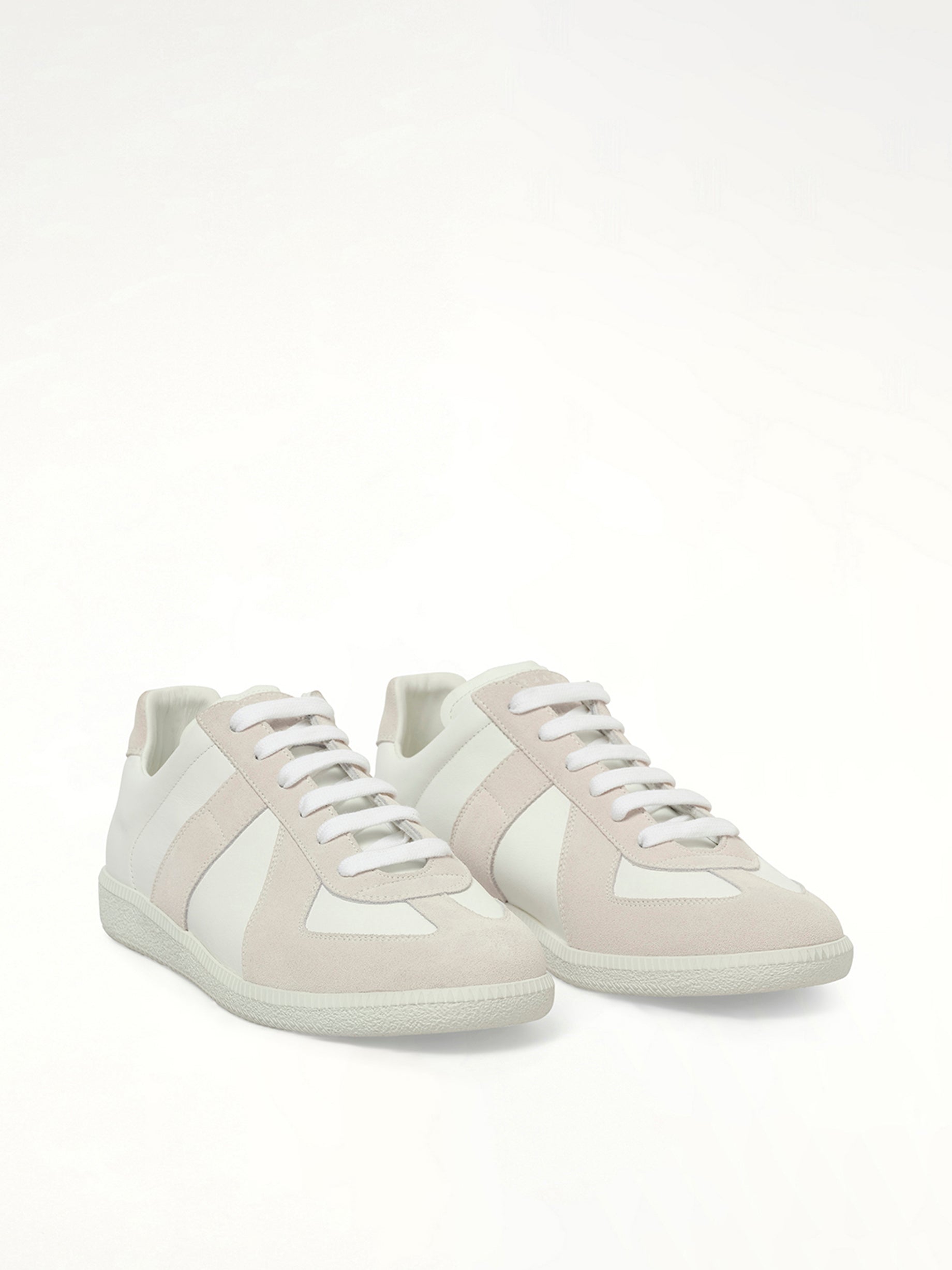 Replica Leather Sneaker in White Front View | MAISON MARGIELA