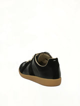 Replica Leather Sneakers in Black Back View | MAISON MARGIELA