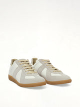 Replica Leather Sneakers in White Front View | MAISON MARGIELA