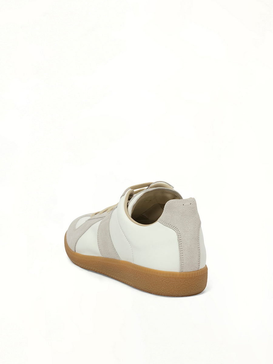 Replica Leather Sneakers in White Back View | MAISON MARGIELA