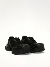 The Core Sneaker in Black Front View | REMAGINE