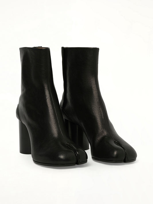 Tabi Ankle Boots 8cm Heel in Black