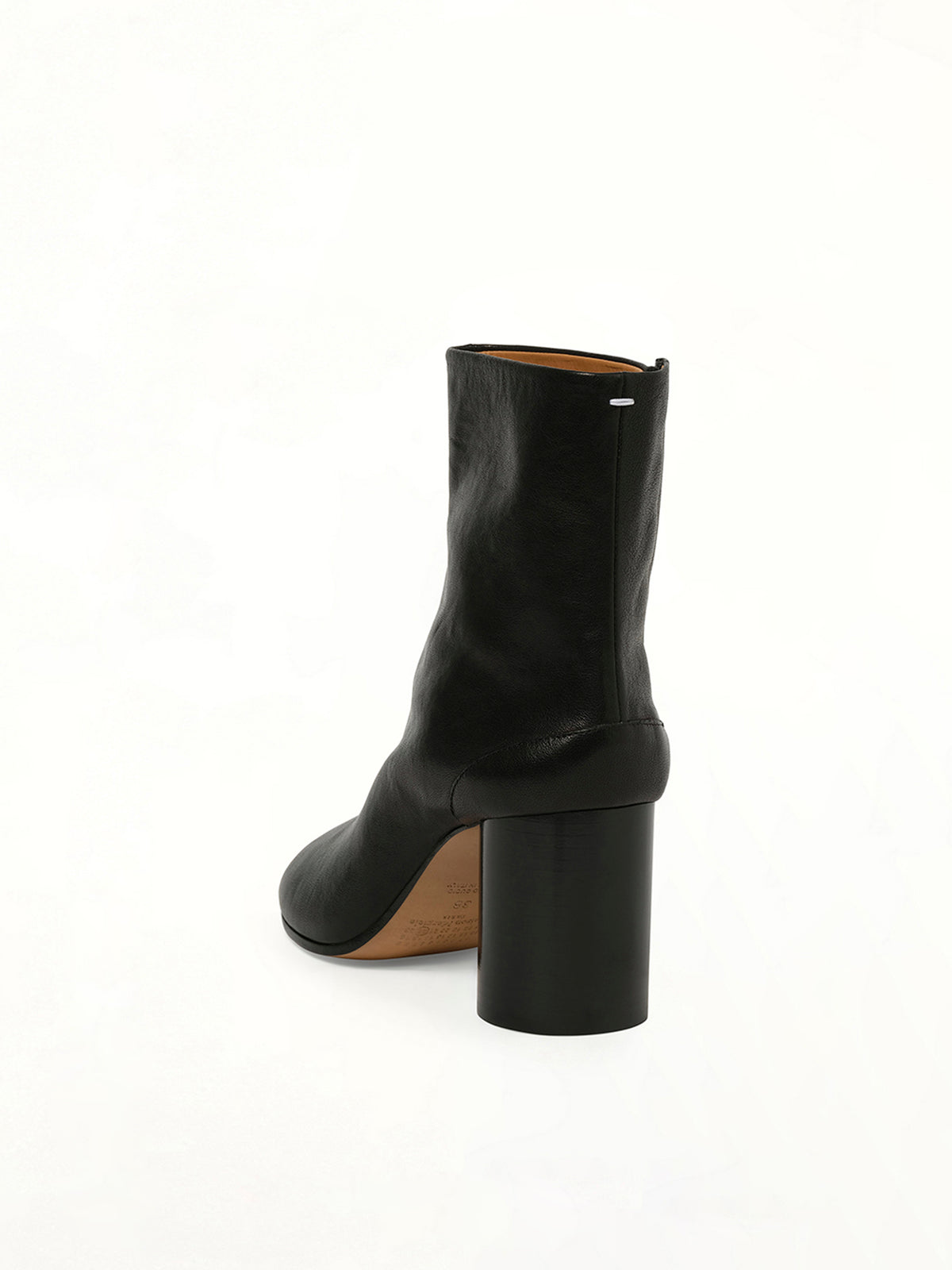 Tabi Ankle Boots 8cm Heel in Black Back View | MAISON MARGIELA