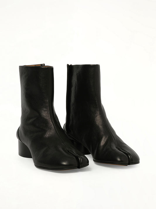 Tabi Ankle Boots 3cm Heel in Black