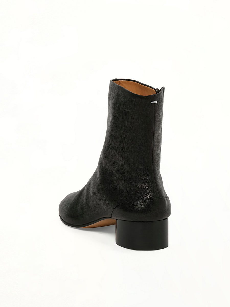 Tabi Ankle Boots 3cm Heel in Black Back View | MAISON MARGIELA