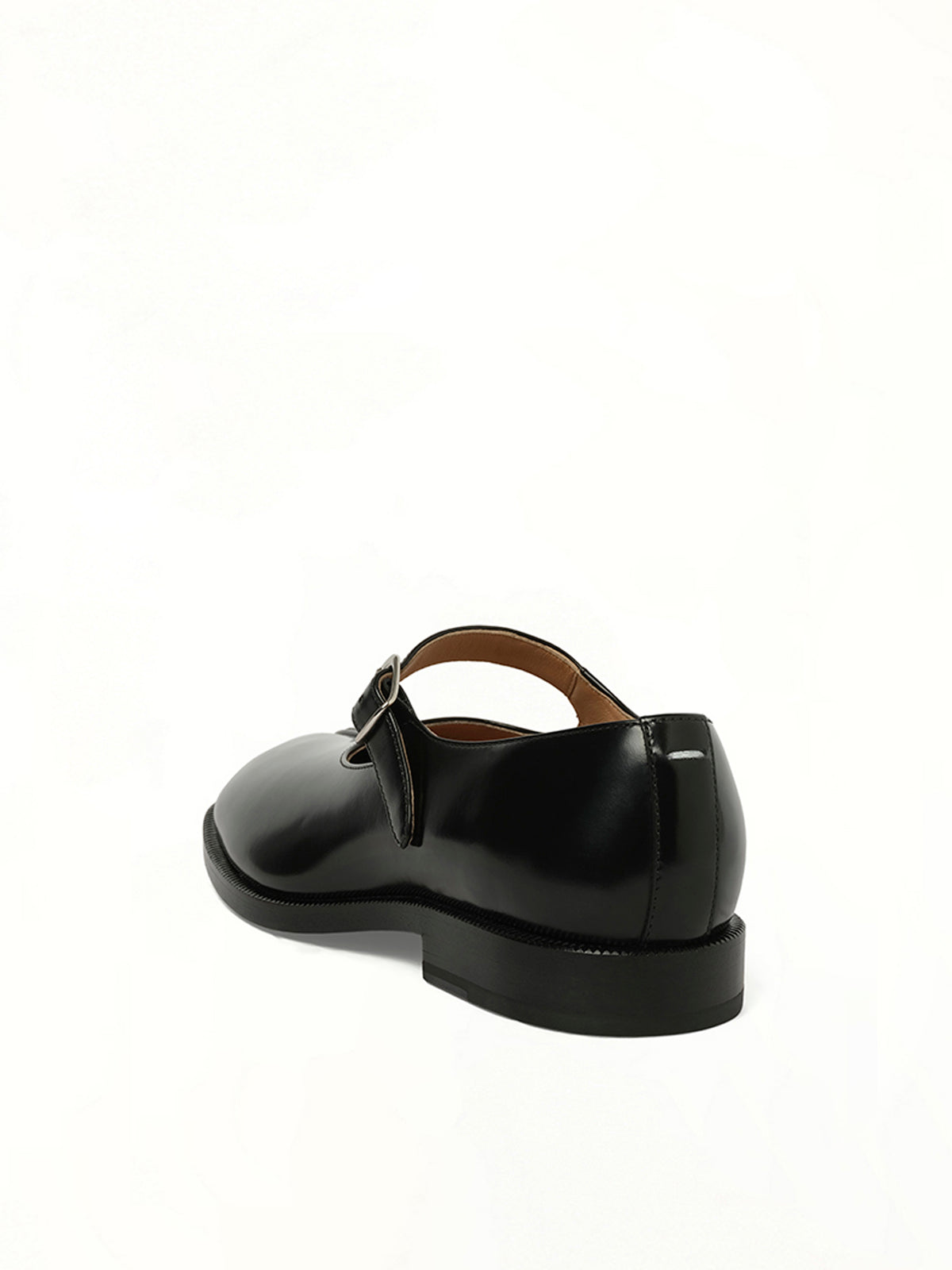 Tabi Mary Janes with Strap in Black Back View | MAISON MARGIELA