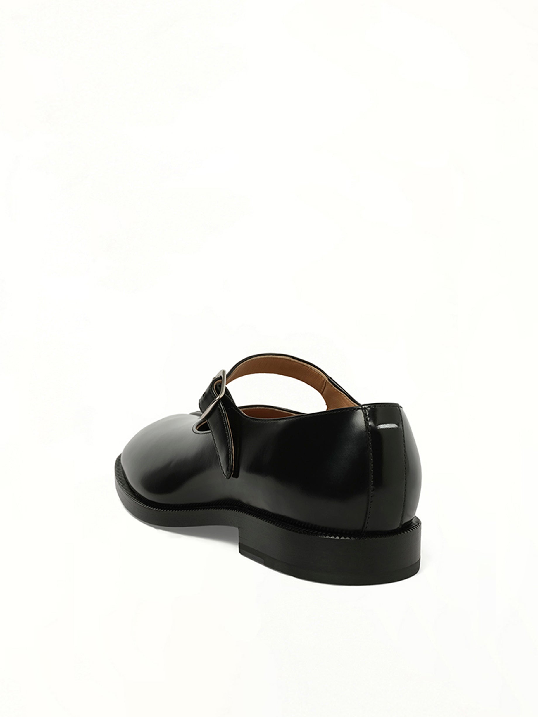 Tabi Mary Janes with Strap in Black Back View | MAISON MARGIELA