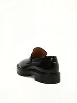 Tabi Leather Loafers Chunky Sole in Black Back View | MAISON MARGIELA