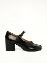 Tabi Mary Jane 6cm Heel in Black Side View | MAISON MARGIELA
