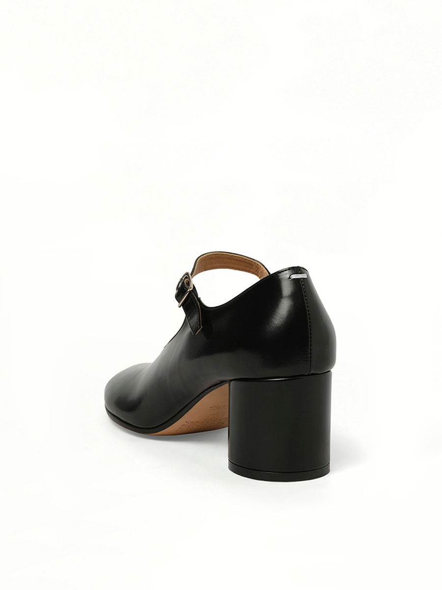 Tabi Mary Jane 6cm Heel in Black Back View | MAISON MARGIELA