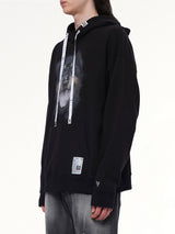 Dog Printed Hoodie in Black