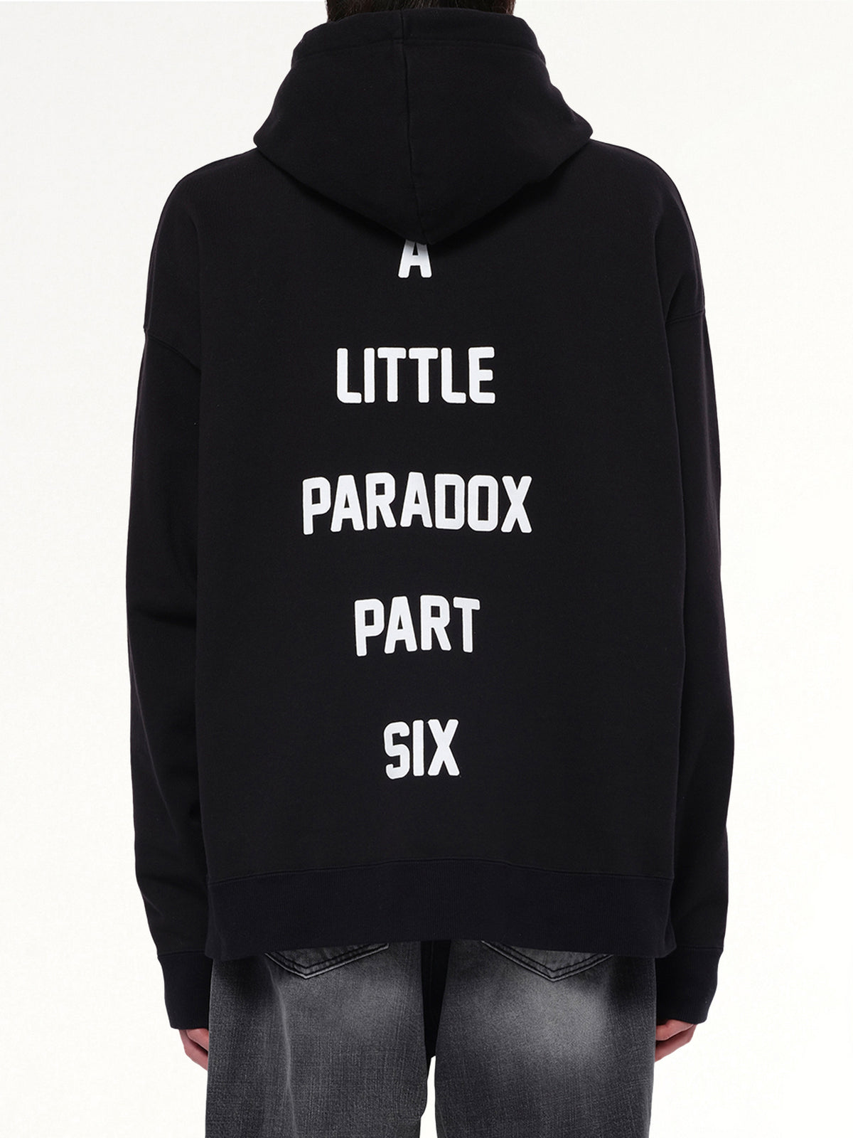 Dog Printed Hoodie in Black