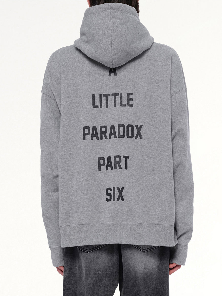 Dog Printed Hoodie in Gray
