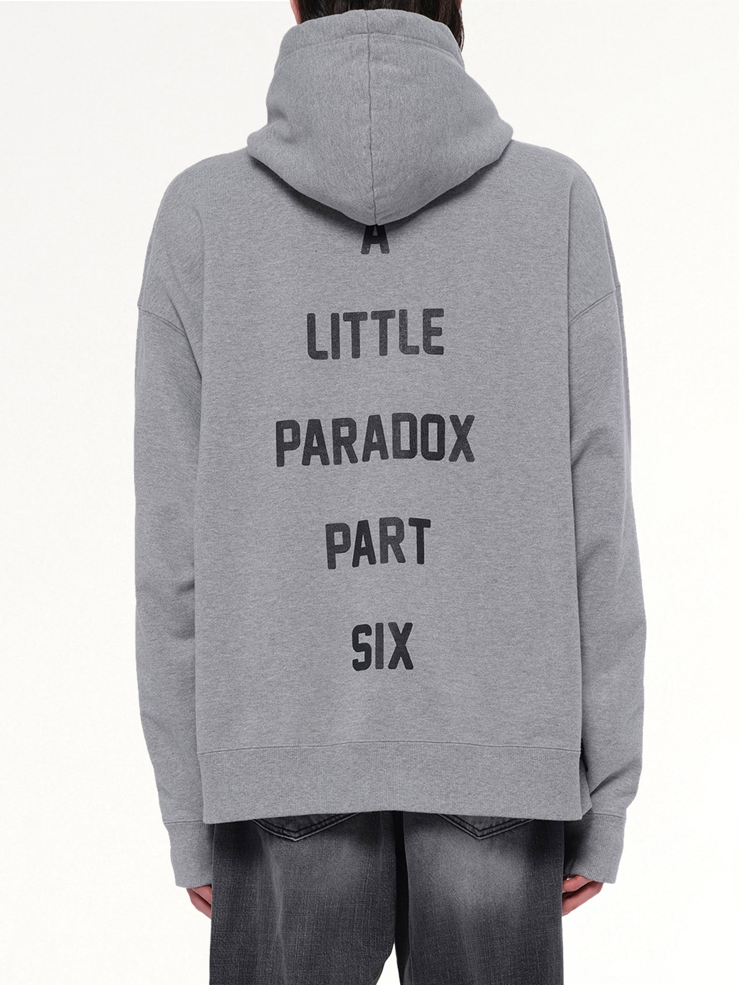 Dog Printed Hoodie in Gray