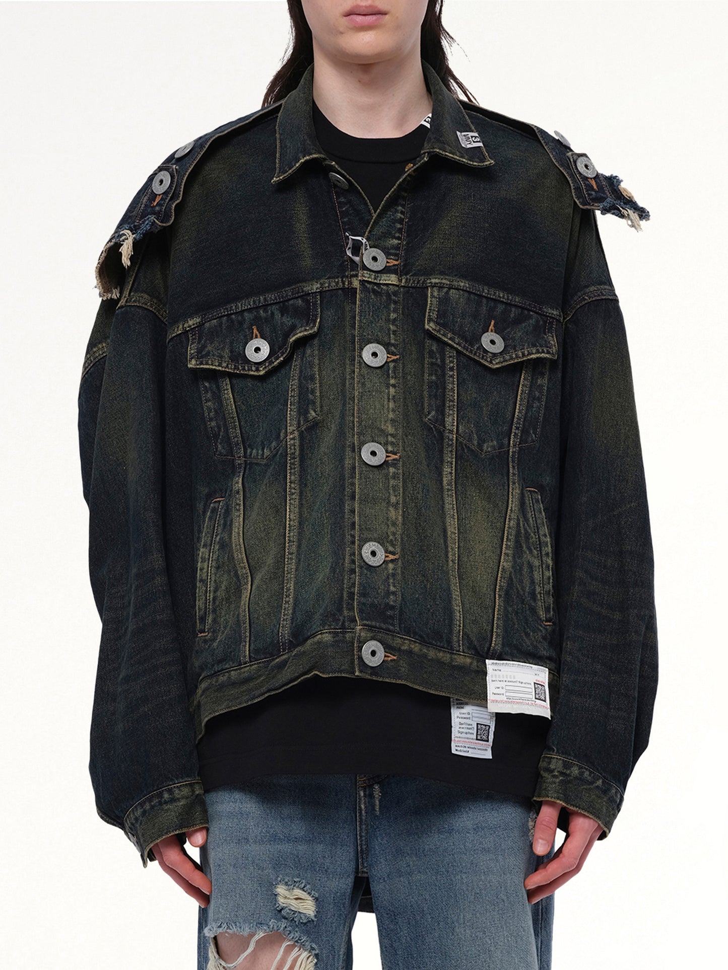 Deconstructed Denim Blouson in Indigo