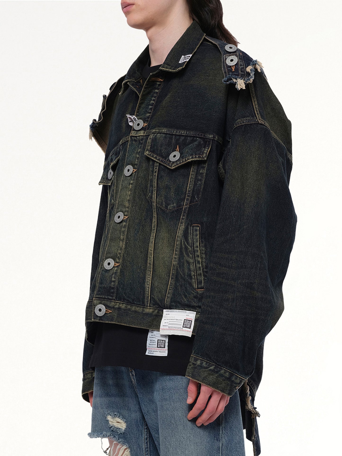 Deconstructed Denim Blouson in Indigo