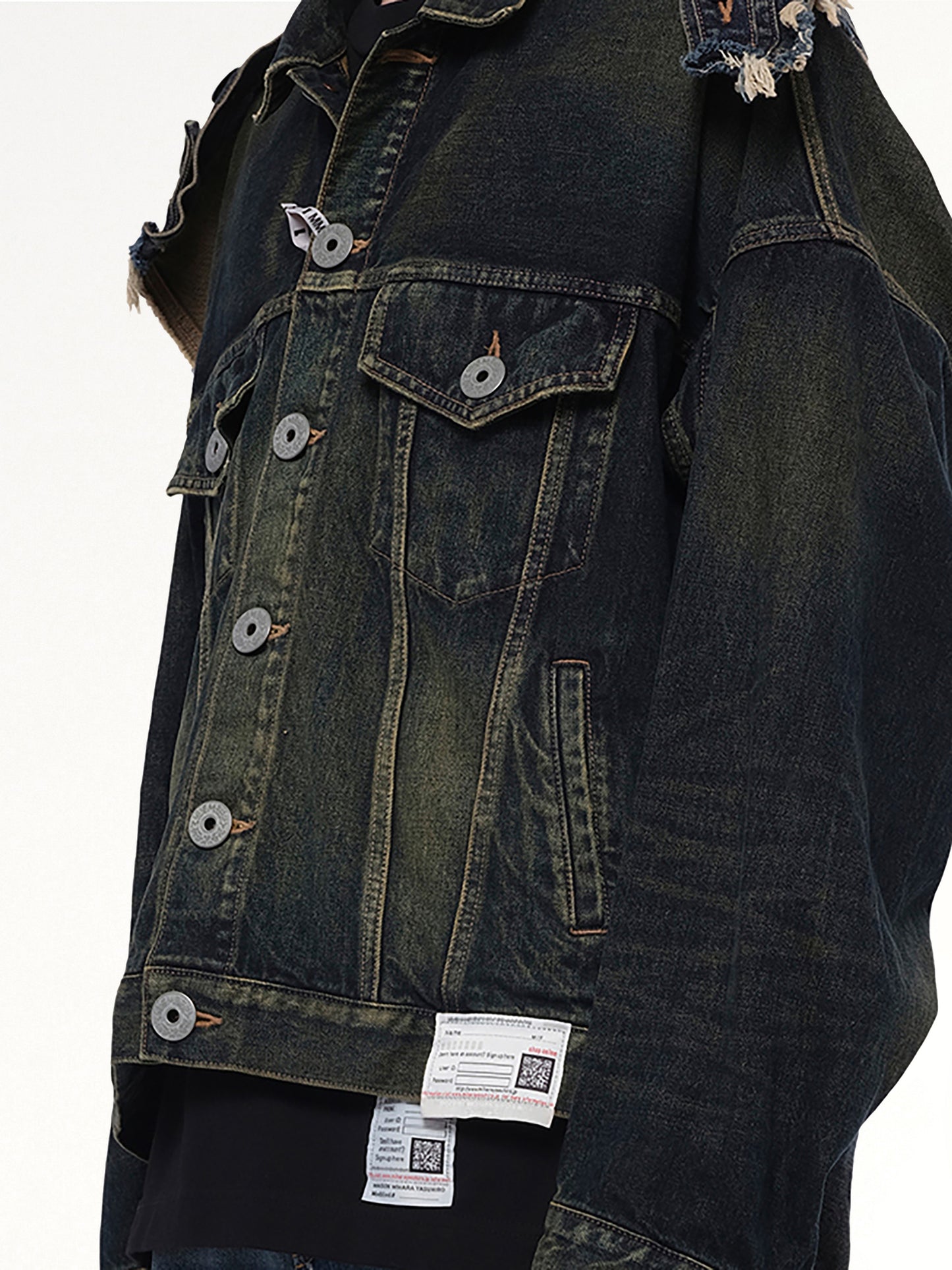 Deconstructed Denim Blouson in Indigo