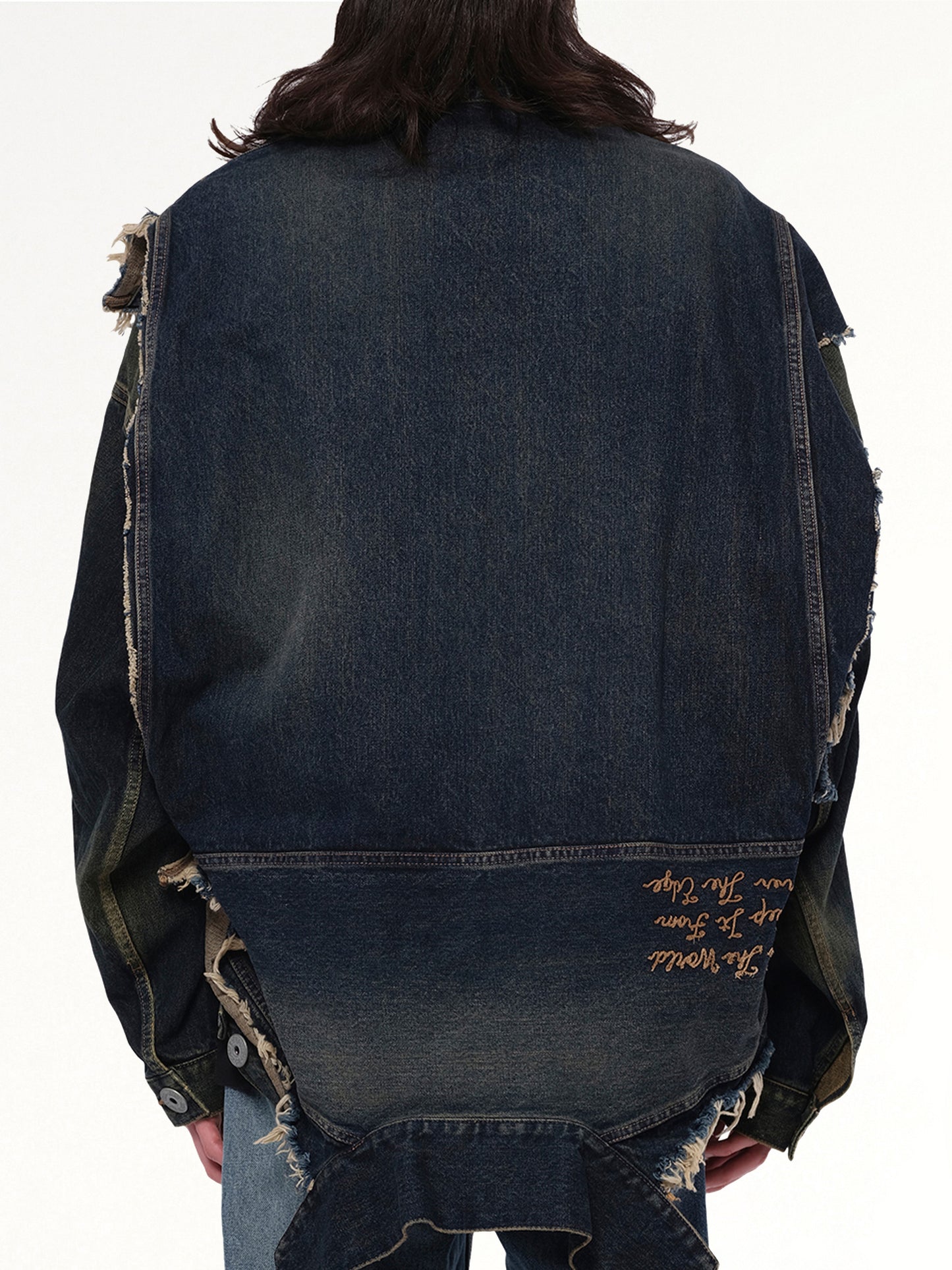 Deconstructed Denim Blouson in Indigo