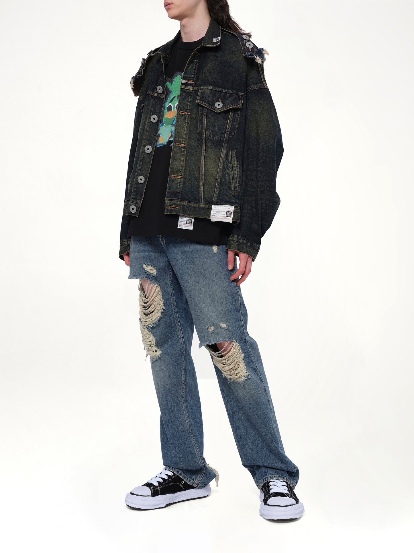Deconstructed Denim Blouson in Indigo