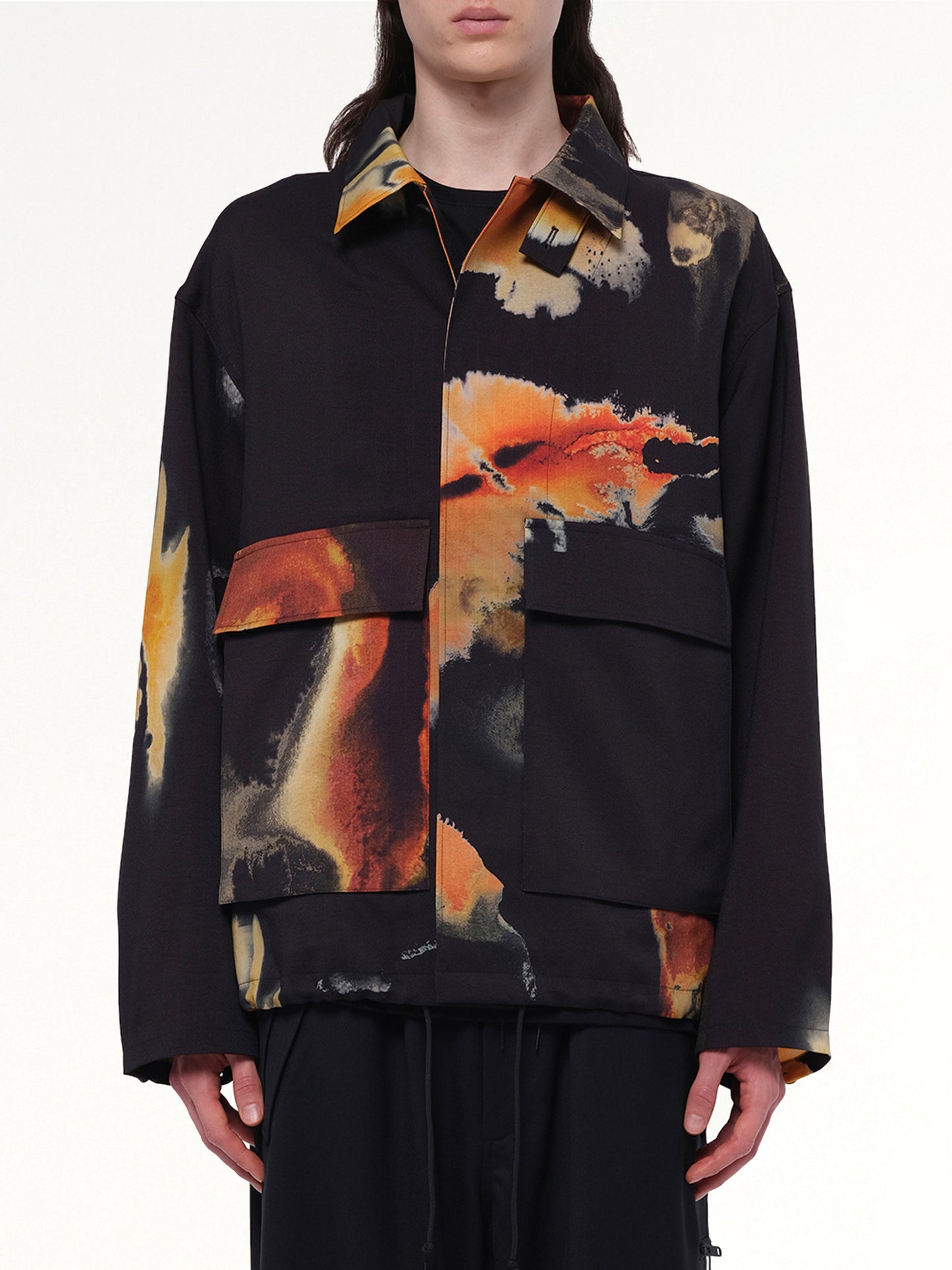 AOP Sport Uniform Coach Jacket in Black