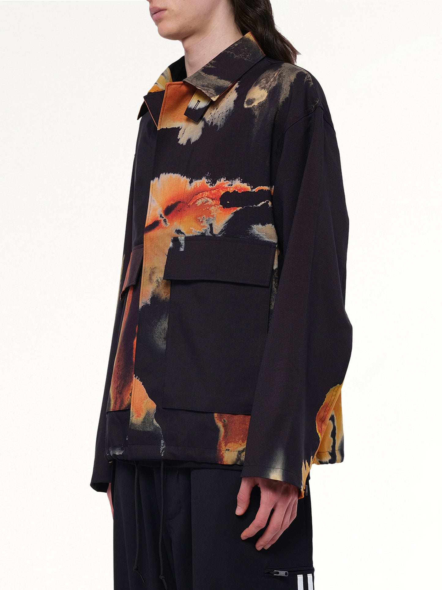 AOP Sport Uniform Coach Jacket in Black