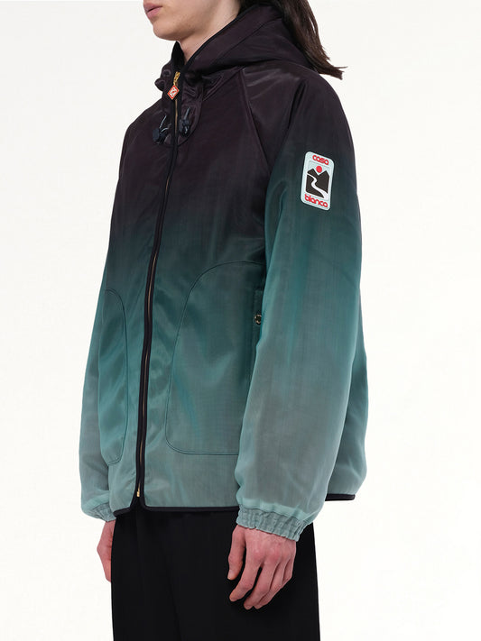 Nylon Gradient Windbreaker in Green