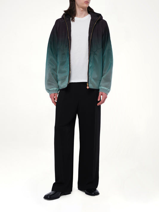 Nylon Gradient Windbreaker in Green
