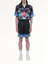 Silk Satin Blades Shorts in Multicolour