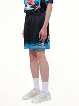 Silk Satin Blades Shorts in Multicolour