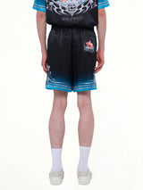 Silk Satin Blades Shorts in Multicolour
